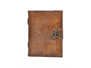 Handmade Charcoal Leaf Embossed Leather note book journal handmade book Embossed Note Book Diary